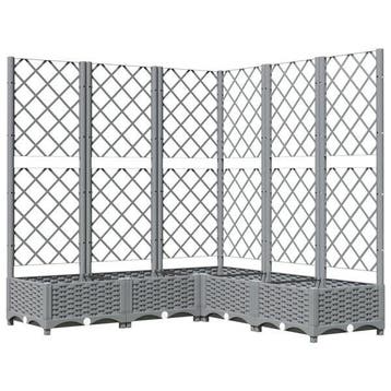 Jardiniere avec treillis 120x120cm - Gris - Jusqua epuis..., Jardin & Terrasse, Verzenden