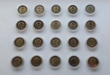Europa. 2 Euro 2009 10 Years E.M.U. (20 coins + Box)