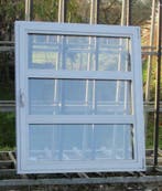 aluminium raam , chassis van 124 x 142  signaalgrijs, 75 tot 150 cm, Raamkozijn, Ophalen of Verzenden, Inclusief glas