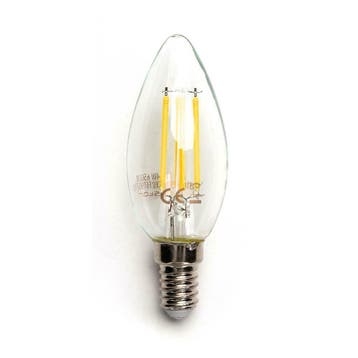 LED Filament kaarslamp 4W E14 C35 Dimbaar 220V Warm Wit, Verzenden, Nieuw, E14 (klein)