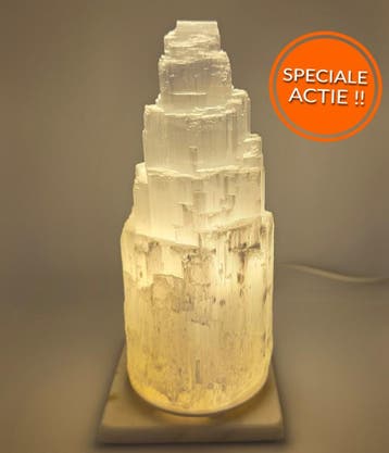 Seleniet Lamp ± 20cm hoog (zie filmpje), Maison & Meubles, Ophalen of Verzenden