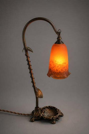 Muller Frères - Lamp - Bureaulamp in Art Nouveau-stijl met