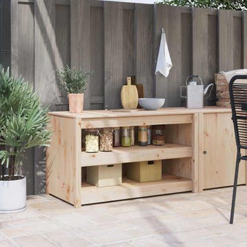 vidaXL Keuken Kast MEPPEL Bruin Eiken 106 x 55 x 64 cm, Verzenden
