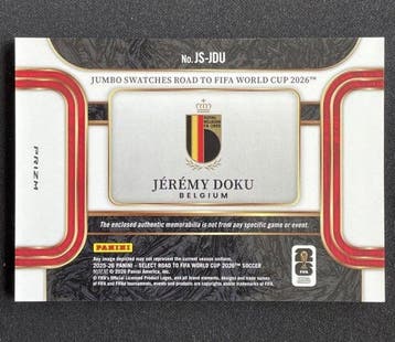2025/26 Panini Select Jérémy Doku Carte souvenir - 1 Card -