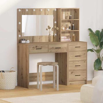 vidaXL Kaptafel 2 st Bruin 78.5 x 41 x 135 cm Bewerkt hout, Verzenden, Nieuw