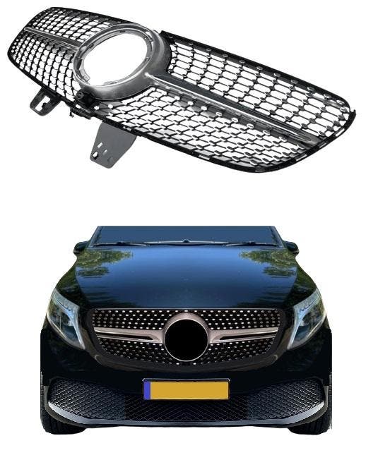 Grill | geschikt voor Mercedes-Benz | V-klasse 19- 5d bus |, Auto-onderdelen, Carrosserie, Nieuw, Mercedes-Benz, Verzenden
