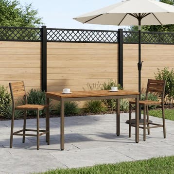 vidaXL Salontafel Natuurlijk en Koffie 50 x 100,5 x 45 cm, Verzenden, Nieuw
