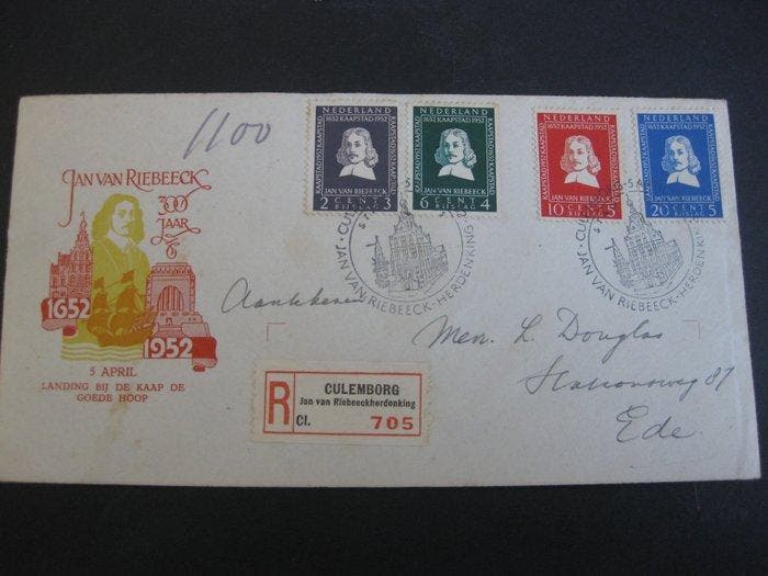 Nederland - Eerste Dag - Envelop Riebeeck , E8 en E9, Postzegels en Munten, Postzegels | Nederland