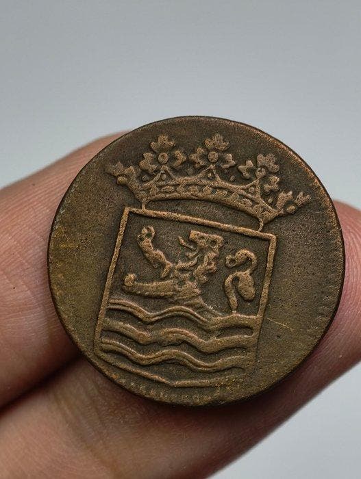 Nederlands-Indië, Zeeland. VOC Duit 1733 (Zonder, Postzegels en Munten, Munten | Nederland