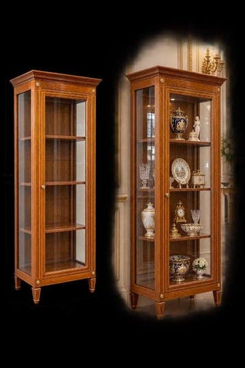 Vitrine - Mahonie - Vitrine in Lodewijk XVI-stijl, Antiek en Kunst
