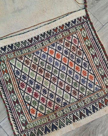 Kelim - 115 cm - 57 cm - Tas (Heybe) – Geometrisch, Nieuw