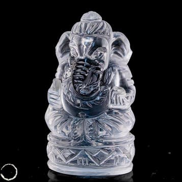 Ganesha van natuurlijke kwarts – fijn vervaardigde sculptuur