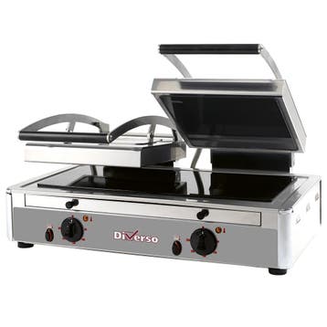 Contact-/Paninigrill | Dubbel | Glad/Gegroefd Oppervlak, Verzenden, Nieuw in verpakking