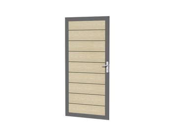 Veiling - Aluminium tuindeur - houtlook eik - 183x93 cm