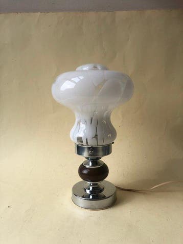 Lampe de table - Opaline - vintage de l’ère spatiale, Antiek en Kunst