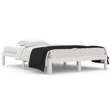 Bedframe 135x190 wit | Retour deal | Weg is weg!, Huis en Inrichting, Verzenden, Wit, 190 cm of minder, Zo goed als nieuw