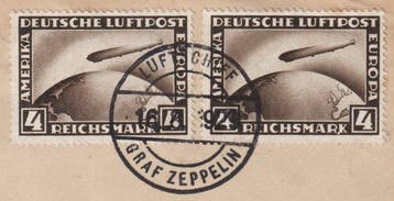 Duitse Rijk 1928 - Duitse Rijk 424 I, Zeppelin 4 Mk.