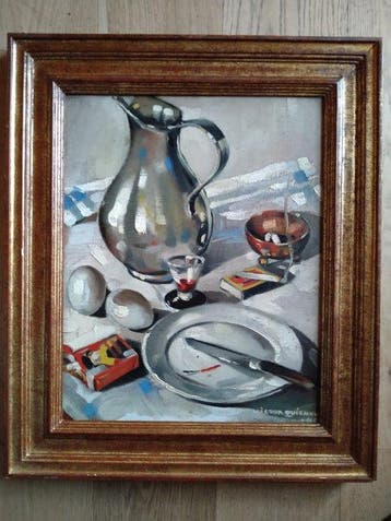Victor Quienen (1918-1983) - Stilleven met kruik, Antiek en Kunst, Kunst | Schilderijen | Klassiek