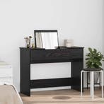 vidaXL Cosmetische Tafel met lade Zwart Eiken 100 x 45 x 76, Huis en Inrichting, Verzenden, Nieuw