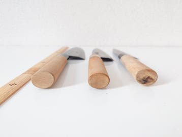 Deba  - Keukenmes - Deba bch - Staal, Hout -