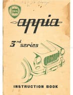 1960 LANCIA APPIA SEDAN INSTRUCTIEBOEKJE ENGELS