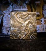 Naar Maurice Picaud - Reliëf, Goud Art Deco bas-reliëf