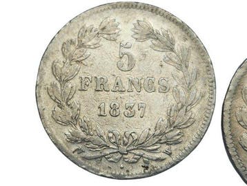 France. Louis Philippe I. 5 Francs 1834-W et 1837-W (lot de