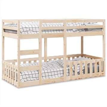 vidaXL Stapelbed massief grenenhout 90x200 cm, Huis en Inrichting, Verzenden, Nieuw