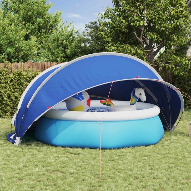 vidaXL Zwembadkoepel 500 x 500 x 236 cm 185T polyester met, Jardin & Terrasse, Piscines, Envoi
