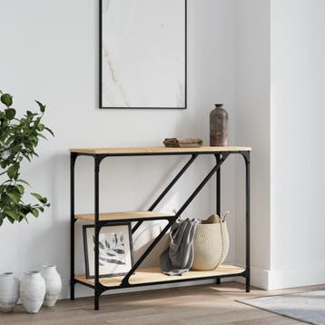 vidaXL Wandtafel 88,5x30x75 cm bewerkt hout sonoma, Verzenden, Nieuw