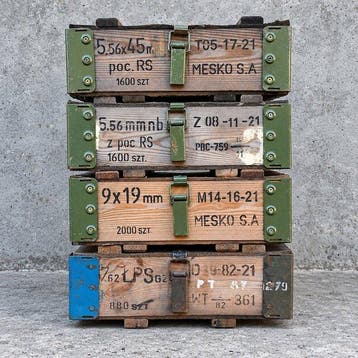 Mesko - Krat (4) - wz.43 - Hout, Legering - Militaire houten