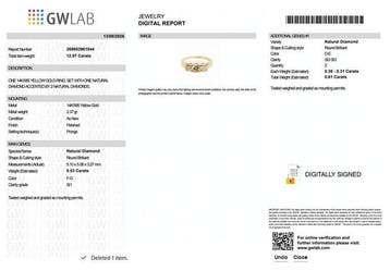 Zonder minimumprijs - Ring - 14 karaat Geel goud - 1.14ct.