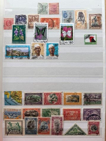 Wereld 1912/1984 - Partij in 4 Stockboeken, Gestempeld