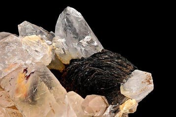 Hématite spéculaire de haute qualité et quartz hyalin, Verzamelen, Mineralen en Fossielen