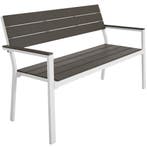 tectake Tuinbank Line 2-zits met aluminium frame 128x59x88 c, Verzenden, Nieuw