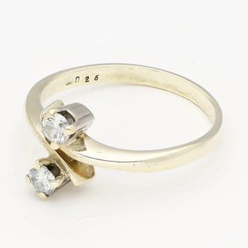 Bague - 14 carats Or jaune Diamant (Naturelle), Nieuw
