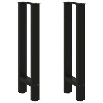 vidaXL Console tafelpoten 2 st 38x(72-73) cm staal zwart, Verzenden
