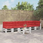 vidaXL Palletkussens 7 st stof rood, Verzenden, Nieuw