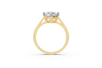 Ring - 14 karaat Geel goud - 2.21ct. tw. Diamant (Lab-grown), Handtassen en Accessoires, Ringen, Nieuw