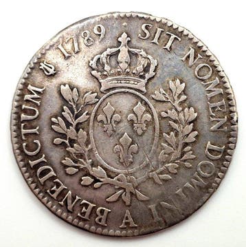 Frankrijk. Louis XVI (1774-1792). Écu aux branches dolivier