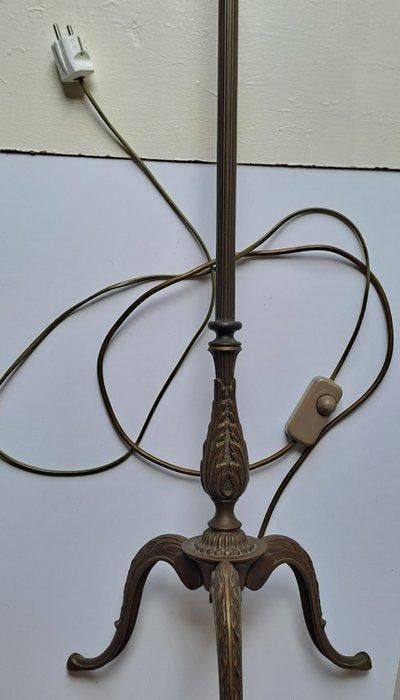 Staande lamp - Messing - Vintage vloerlamp, Antiquités & Art, Curiosités & Brocante