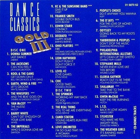 Dance Classics Gold III 3351476870626, CD & DVD, CD | Autres CD, Envoi