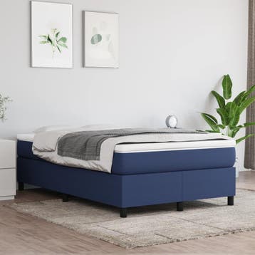 vidaXL Boxspring bed 120x200 cm stof blauw, Huis en Inrichting, Slaapkamer | Bedden, Verzenden, Nieuw