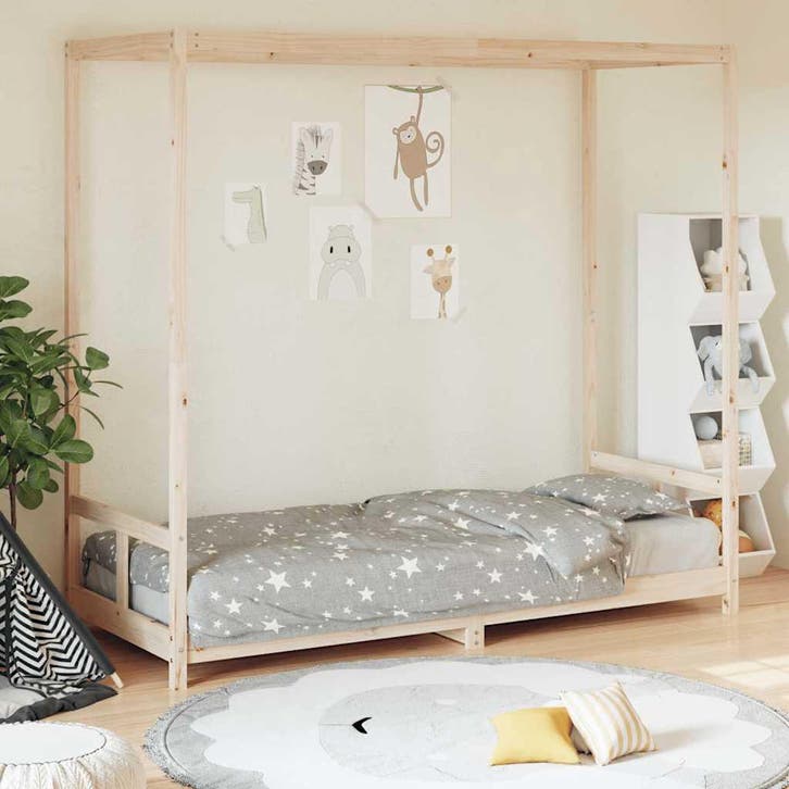 vidaXL Kinderbedframe 80x200 cm massief grenenhout, Kinderen en Baby's, Kinderkamer | Bedden, Nieuw, Verzenden
