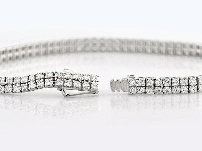Armband - 14 karaat Witgoud - 3.02ct. tw. Diamant, Bijoux, Sacs & Beauté, Bracelets