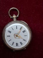 Zakhorloge Zilver - Fraaie wijzerplaat - dubbele zilveren, Nieuw