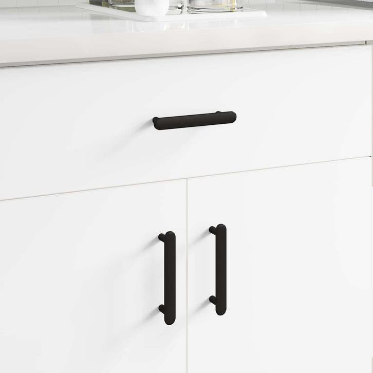 vidaXL Kast Handvat 474 pcs Zwart 121 x 16,6 x 28,3 mm IJzer, Doe-het-zelf en Bouw, Hang- en Sluitwerk, Nieuw, Verzenden