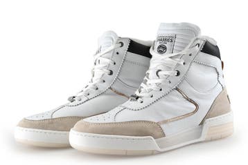 Shabbies Amsterdam Hoge sneakers in maat 41 Wit, Verzenden, Zo goed als nieuw, Sneakers, Wit