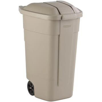 Rolcontainer | Kunststof | Beige | 100L | Klapdeksel |, Verzenden, Nieuw in verpakking