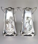 Vase (2) - Étain vernis - Art Nouveau, Antiek en Kunst